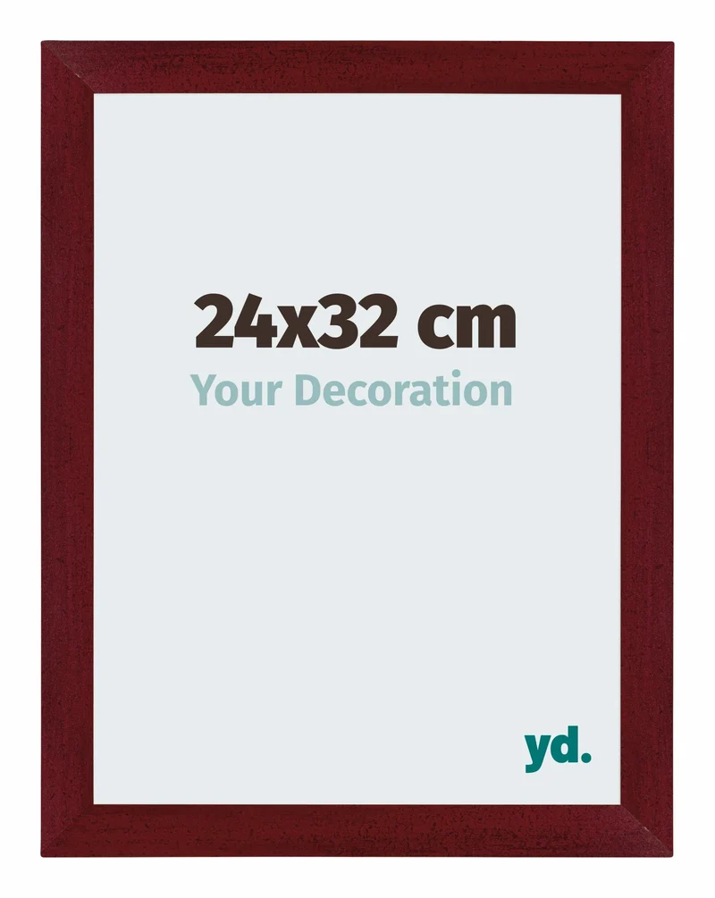Bilderrahmen 24x32 cm - Weinrot Gewischt - MDF - Mura