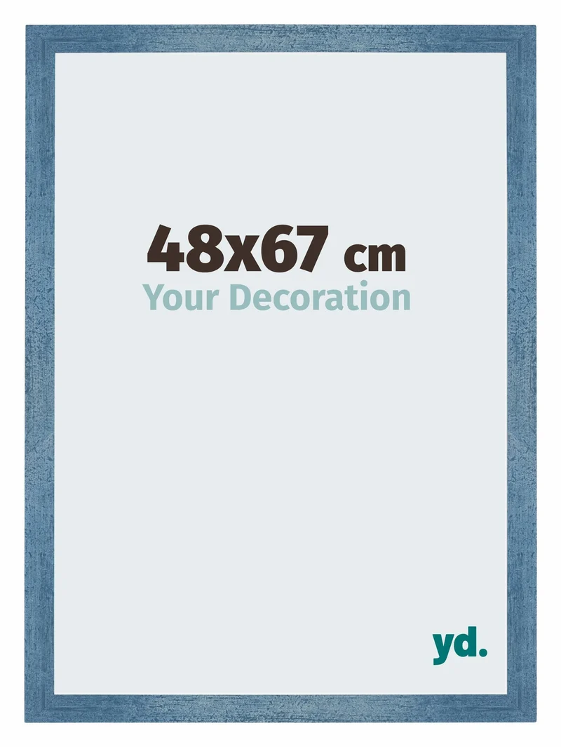 Bilderrahmen 48x67 cm - Hellblau Gewischt - MDF - Mura