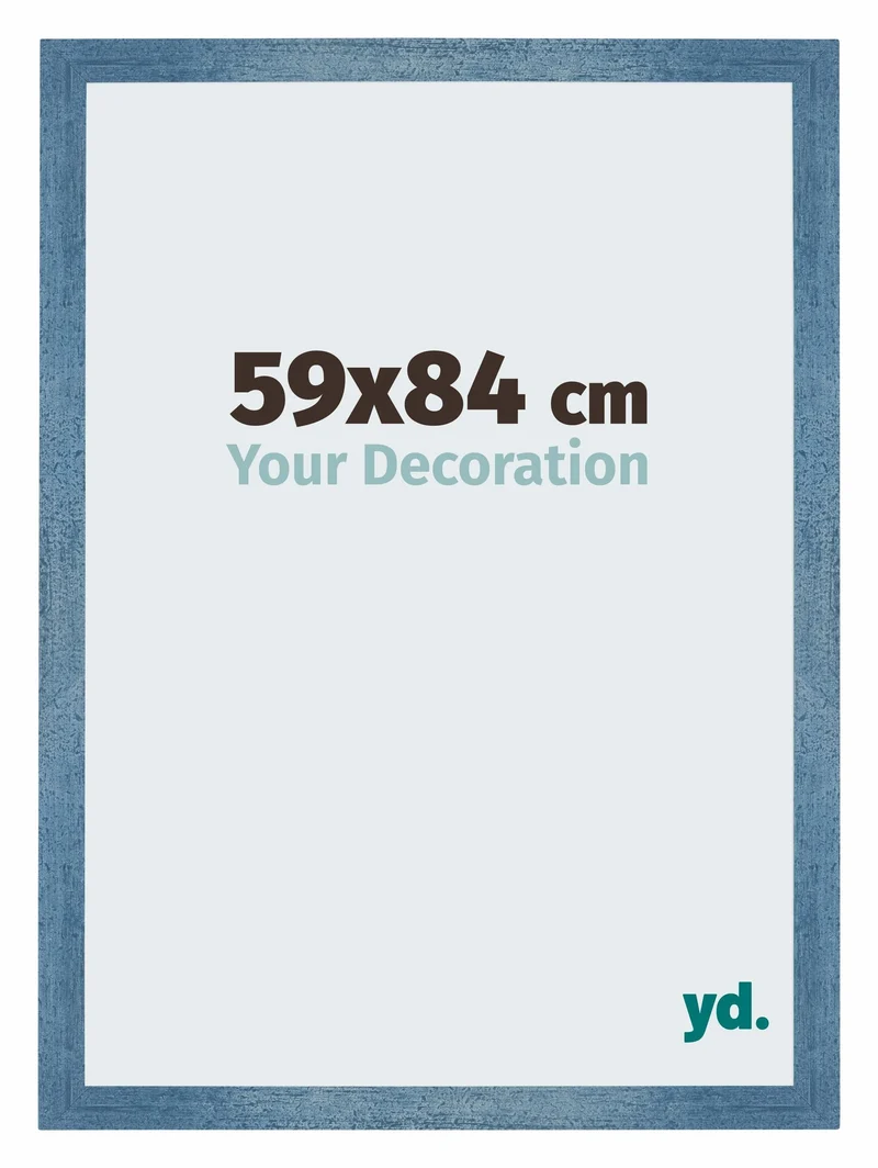 Bilderrahmen 59x84 cm - Hellblau Gewischt - MDF - Mura