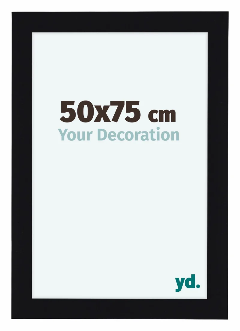 Bilderrahmen 50x75 cm - Schwarz Hochglanz - MDF - Como