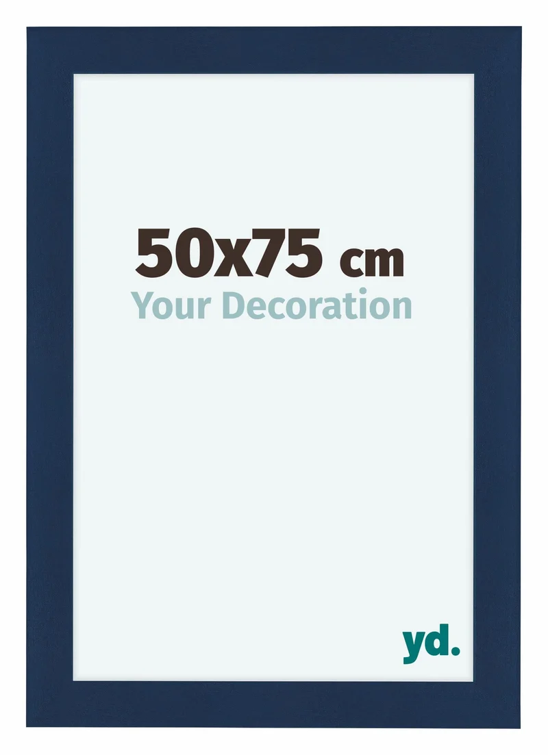 Bilderrahmen 50x75 cm - Dunkelblau Gewischt - MDF - Como