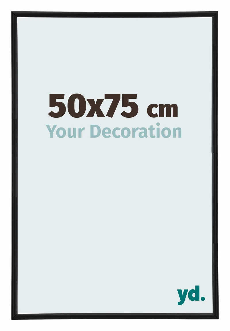 Bilderrahmen 50x75 cm - Schwarz Matt - Kunststoff - Annecy