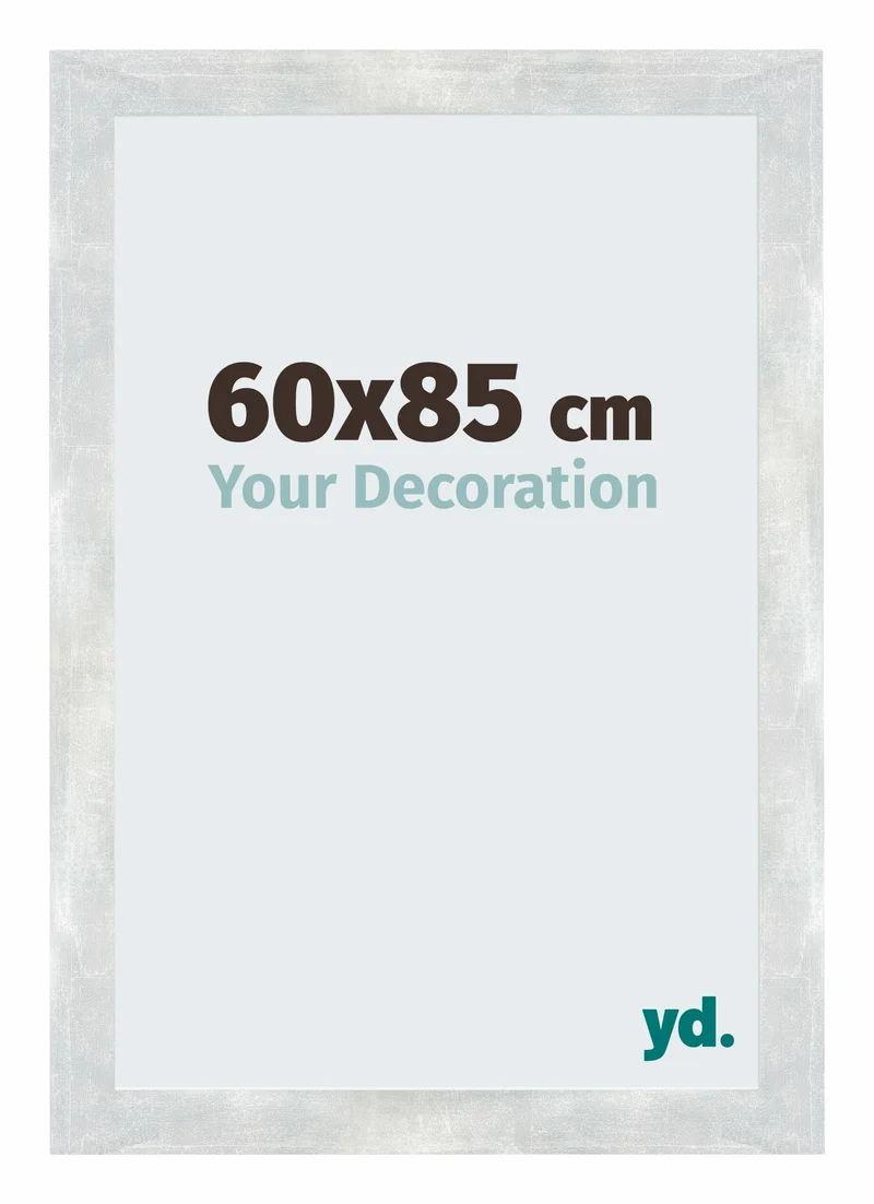 Bilderrahmen 60x85 cm - Silberglanz Vintage - MDF - Mura