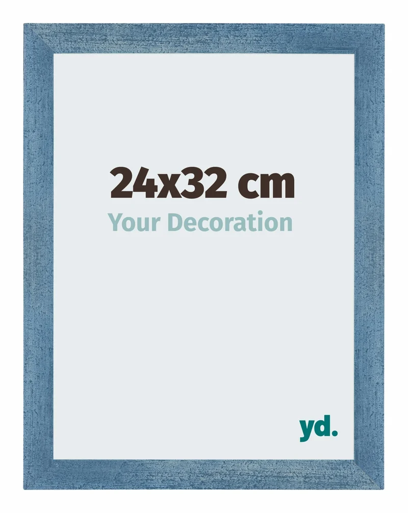 Bilderrahmen 24x32 cm - Hellblau Gewischt - MDF - Mura