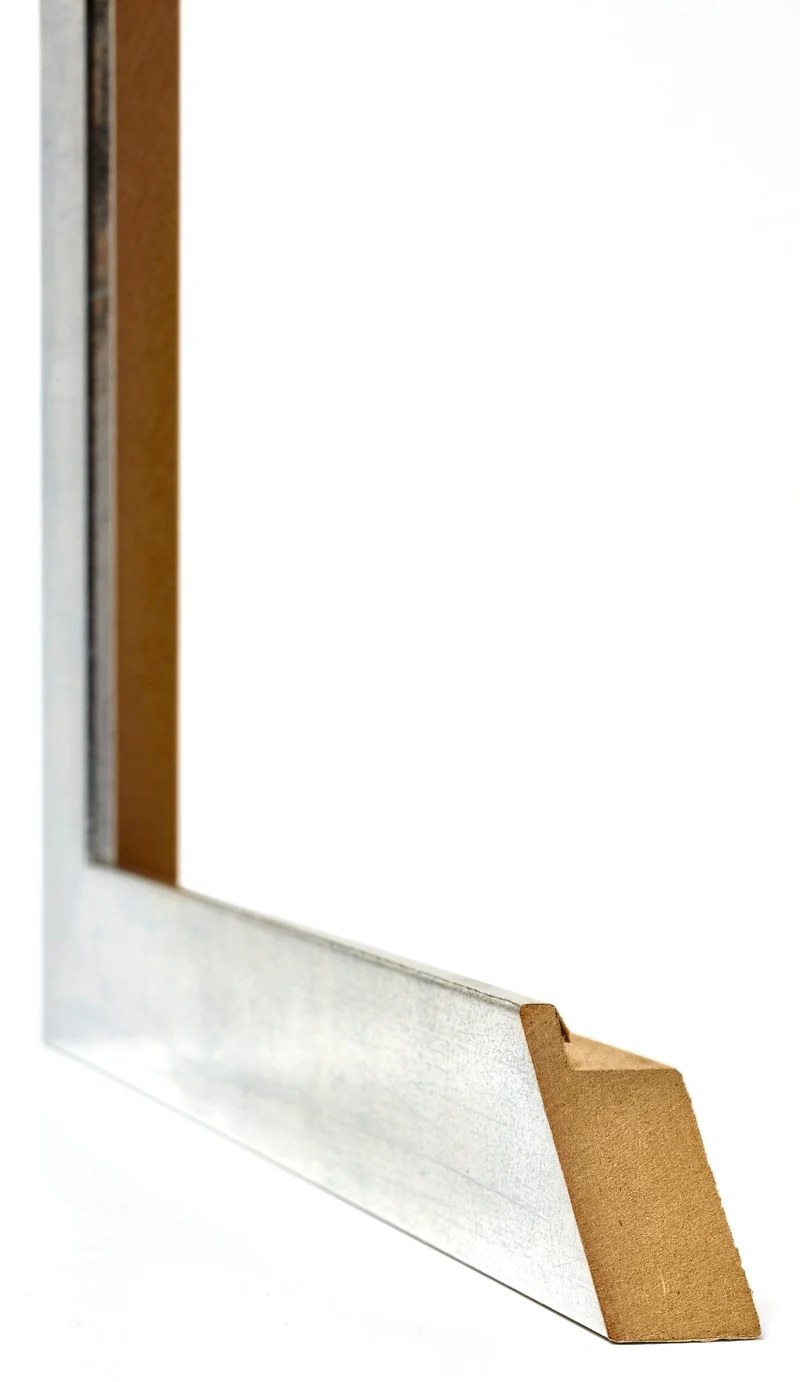 Bilderrahmen 48x67 cm - Silberglanz Vintage - MDF - Mura