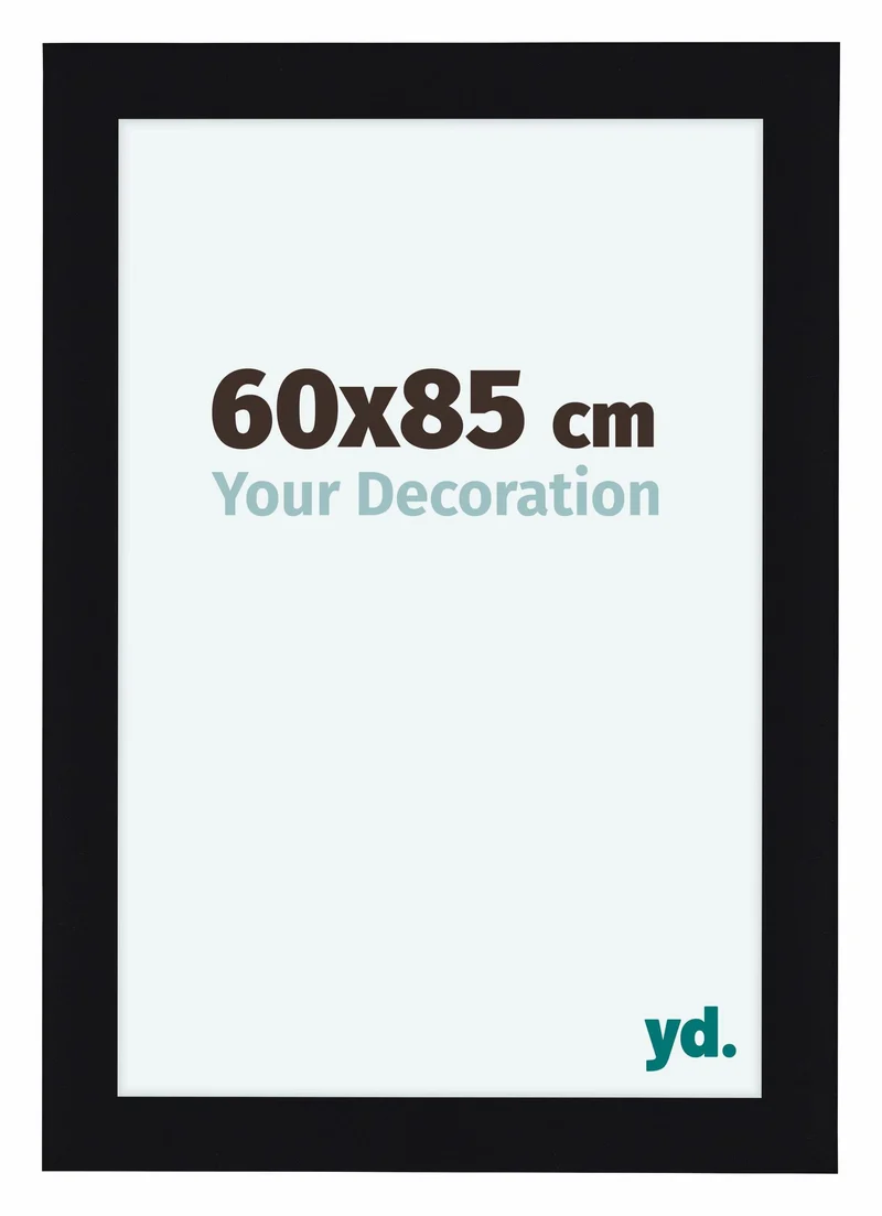 Bilderrahmen 60x85 cm - Schwarz Hochglanz - MDF - Como