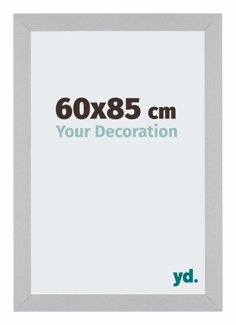 Bilderrahmen 60x85 cm - Silber Matt - MDF - Mura