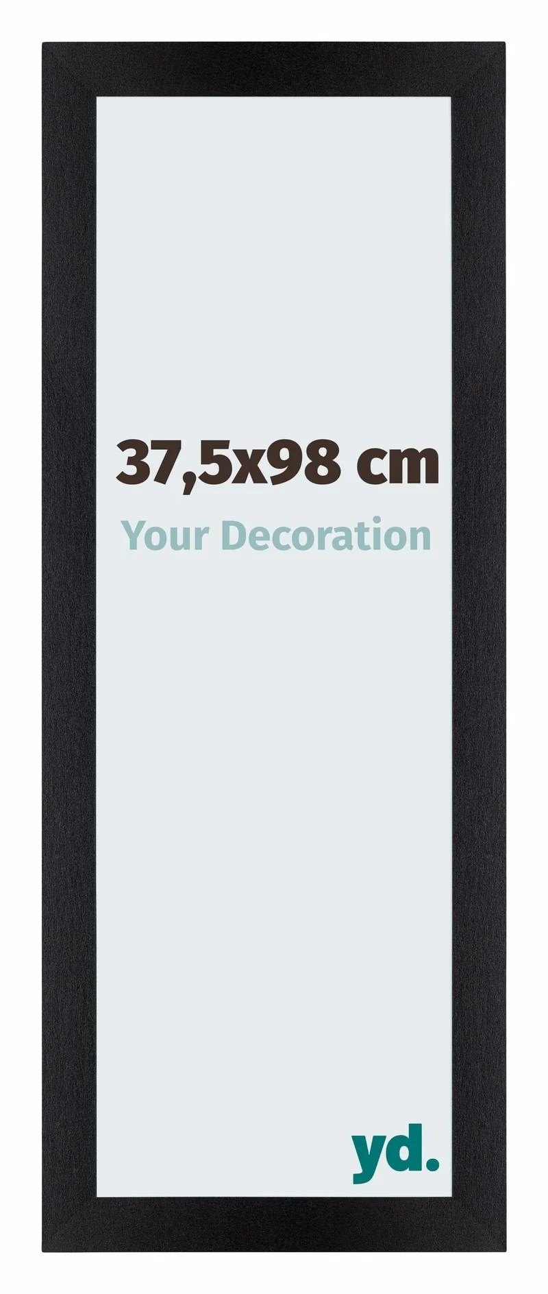 Bilderrahmen 37,5x98 cm - Schwarz Matt - MDF - Mura