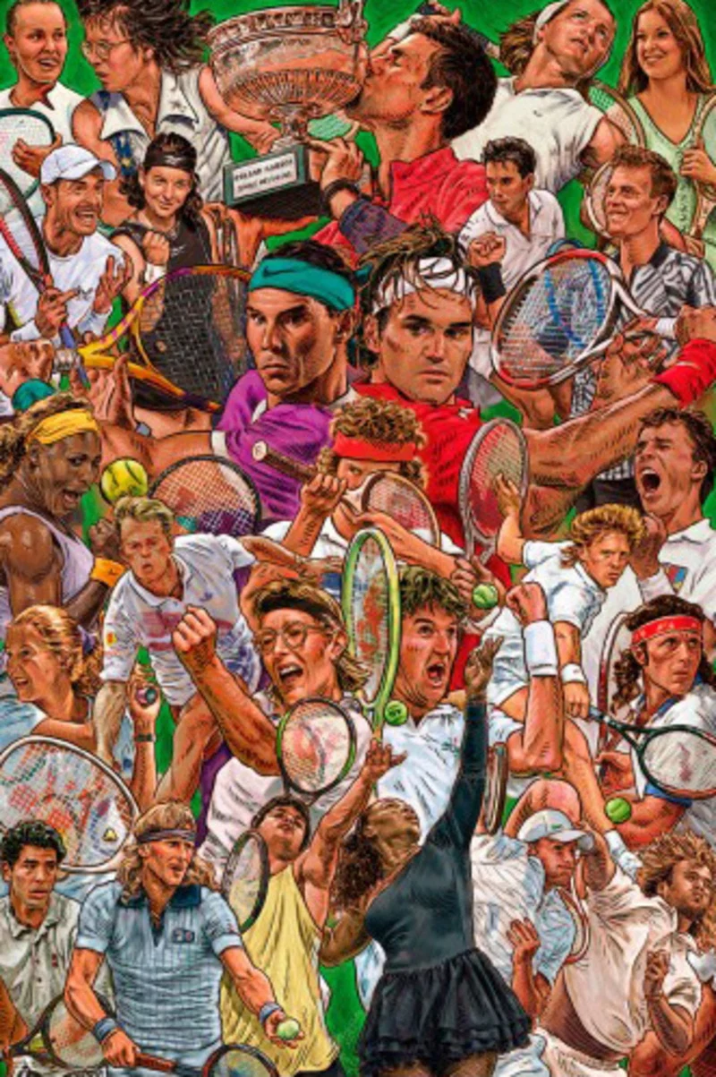 Poster Legendary Tennis Players 61x91,5cm