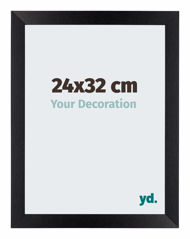 Bilderrahmen 24x32 cm - Schwarz Matt - MDF - Mura