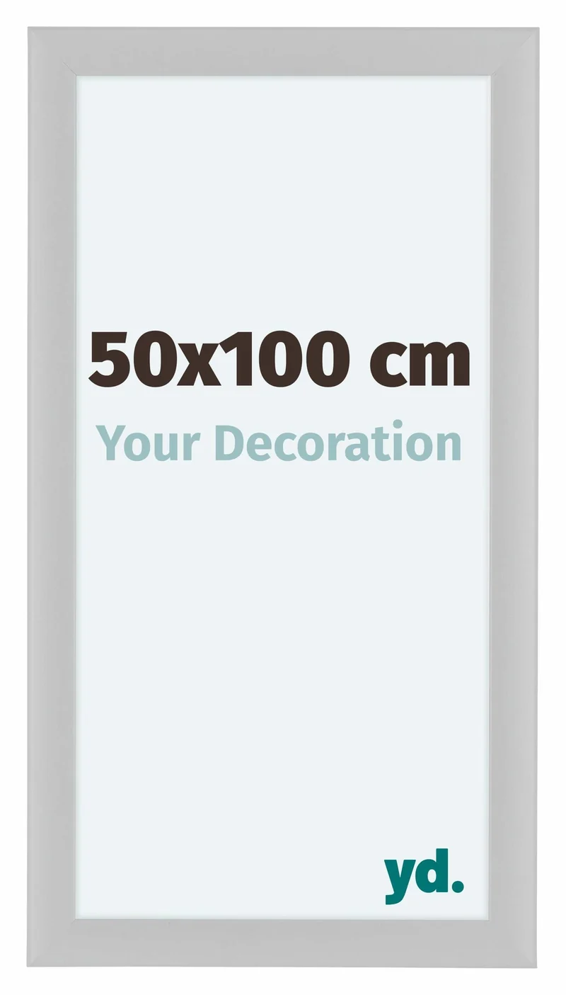 Bilderrahmen 50x100 cm - Weiß Hochglanz - MDF - Como