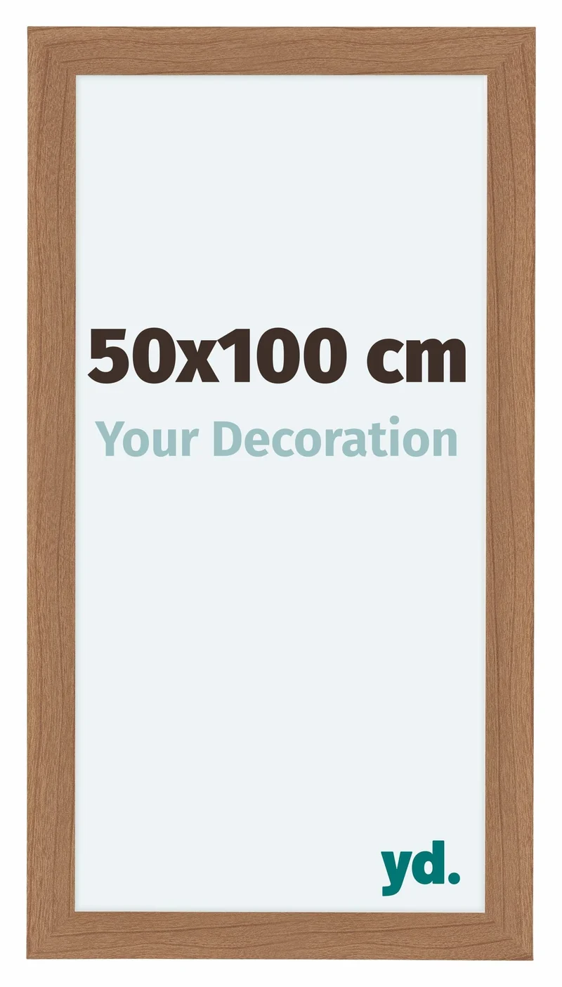 Bilderrahmen 50x100 cm - Nussbaum Hell - MDF - Como