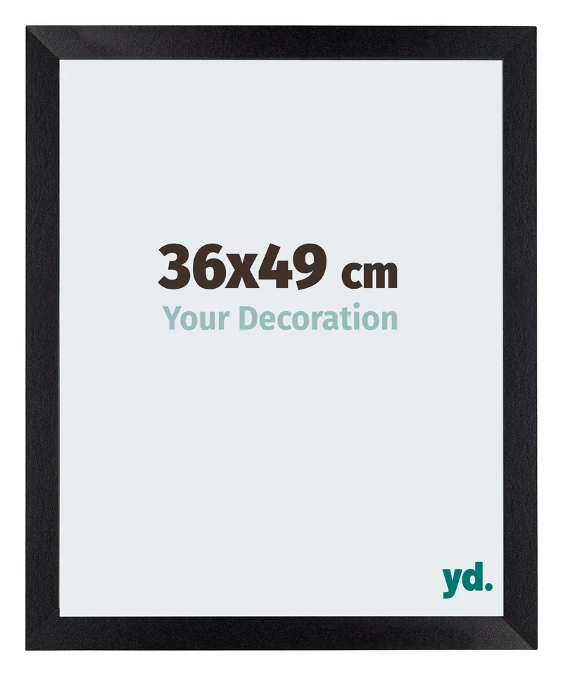 Bilderrahmen 36x49 cm - Schwarz Matt - MDF - Mura