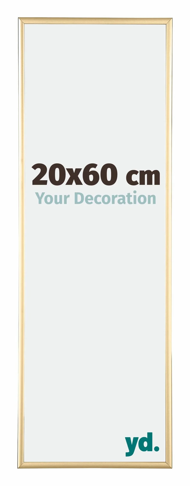 Bilderrahmen 20x60 cm - Gold - Aluminium - Kent
