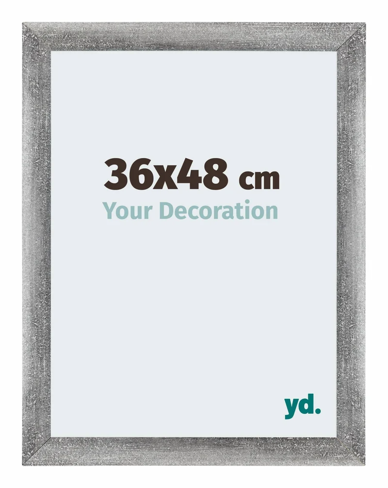 Bilderrahmen 36x48 cm - Grau Gewischt - MDF - Mura