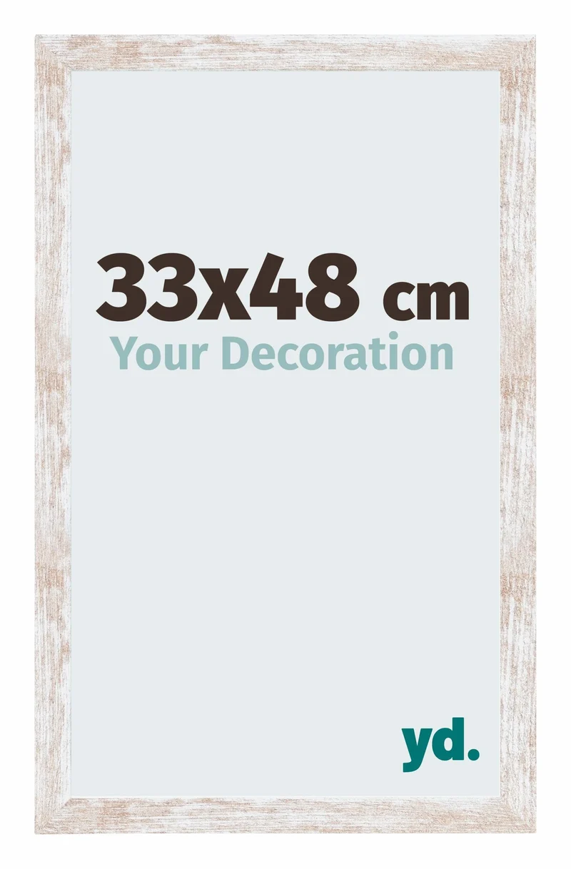 Bilderrahmen 33x48 cm - White Wash - MDF - Catania