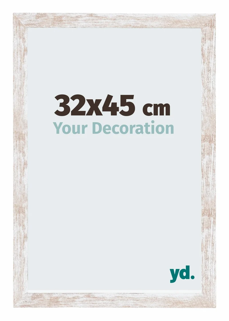Bilderrahmen 32x45 cm - White Wash - MDF - Catania