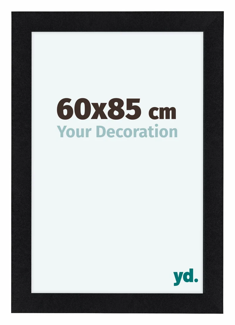 Bilderrahmen 60x85 cm - Schwarz Matt - MDF - Como