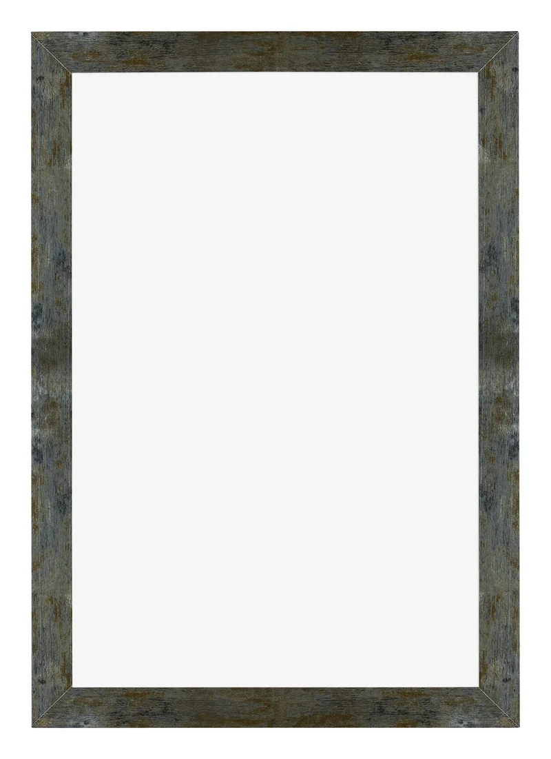 Bilderrahmen 60x85 cm - Blau Gold Meliert - MDF - Mura