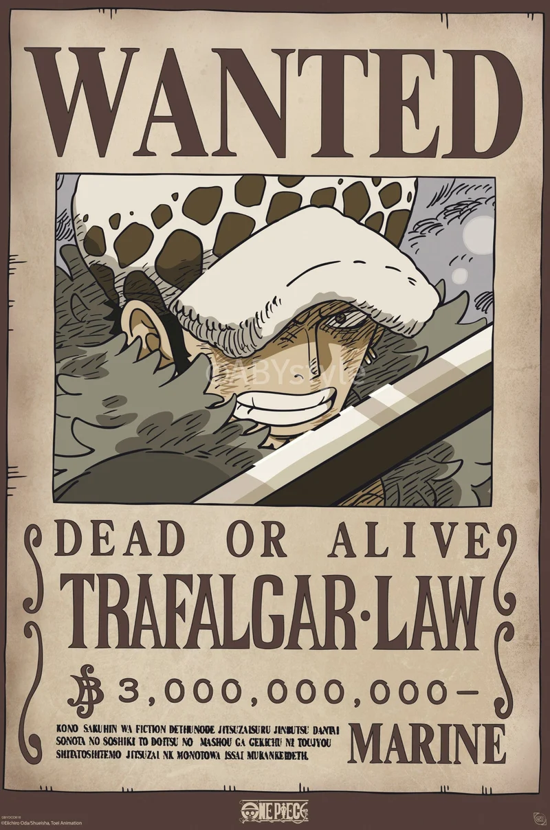 Poster One Piece - Wanted Law Wano 61x91,5cm