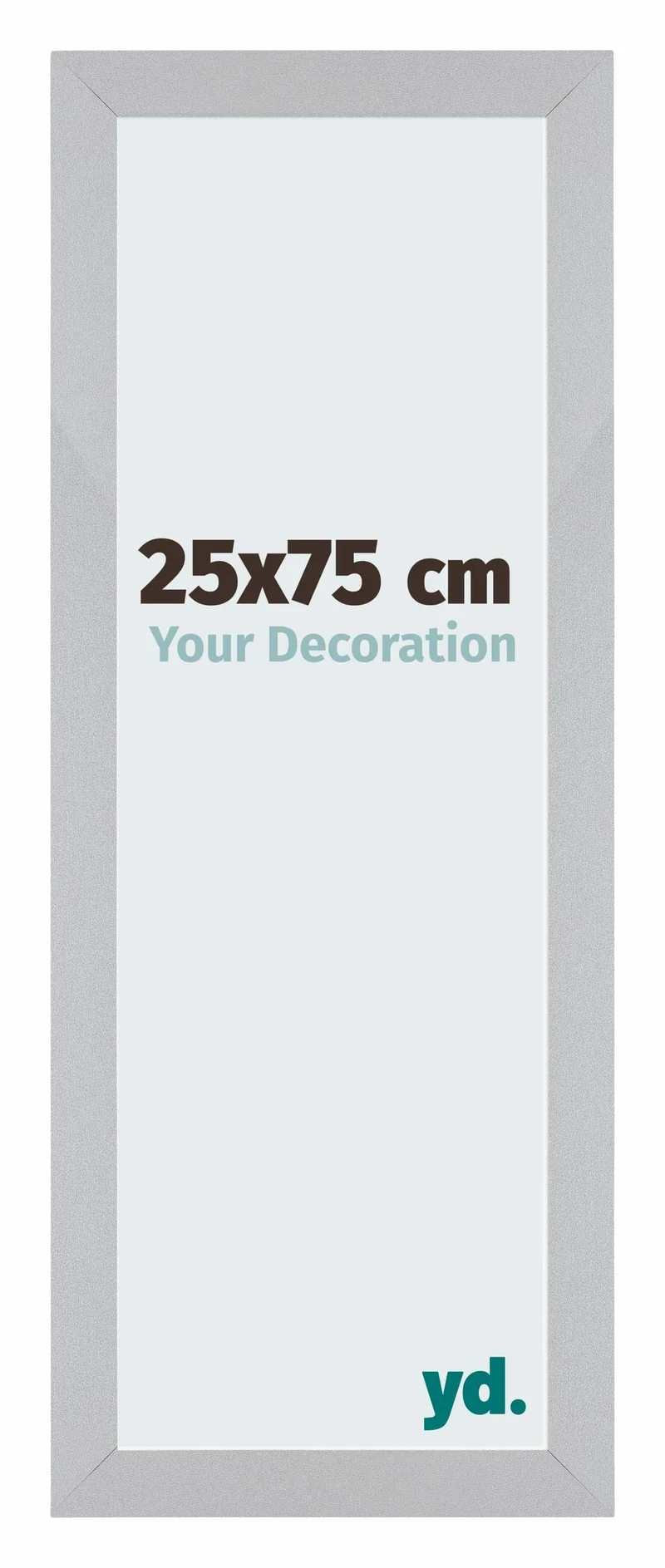Bilderrahmen 25x75 cm - Silber Matt - MDF - Mura
