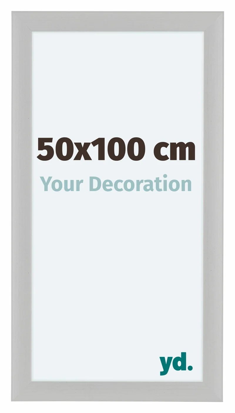 Bilderrahmen 50x100 cm - Weiß Gemasert - MDF - Como