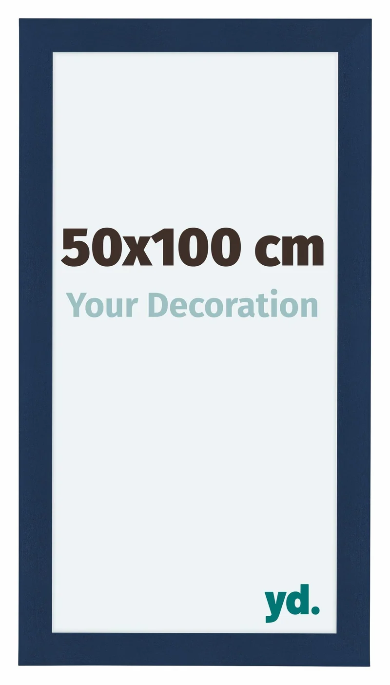 Bilderrahmen 50x100 cm - Dunkelblau Gewischt - MDF - Como