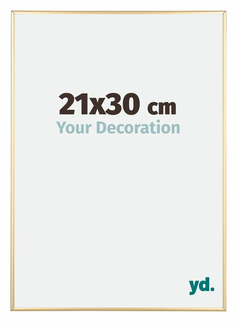 Bilderrahmen 21x30 cm - Gold - Aluminium - Kent