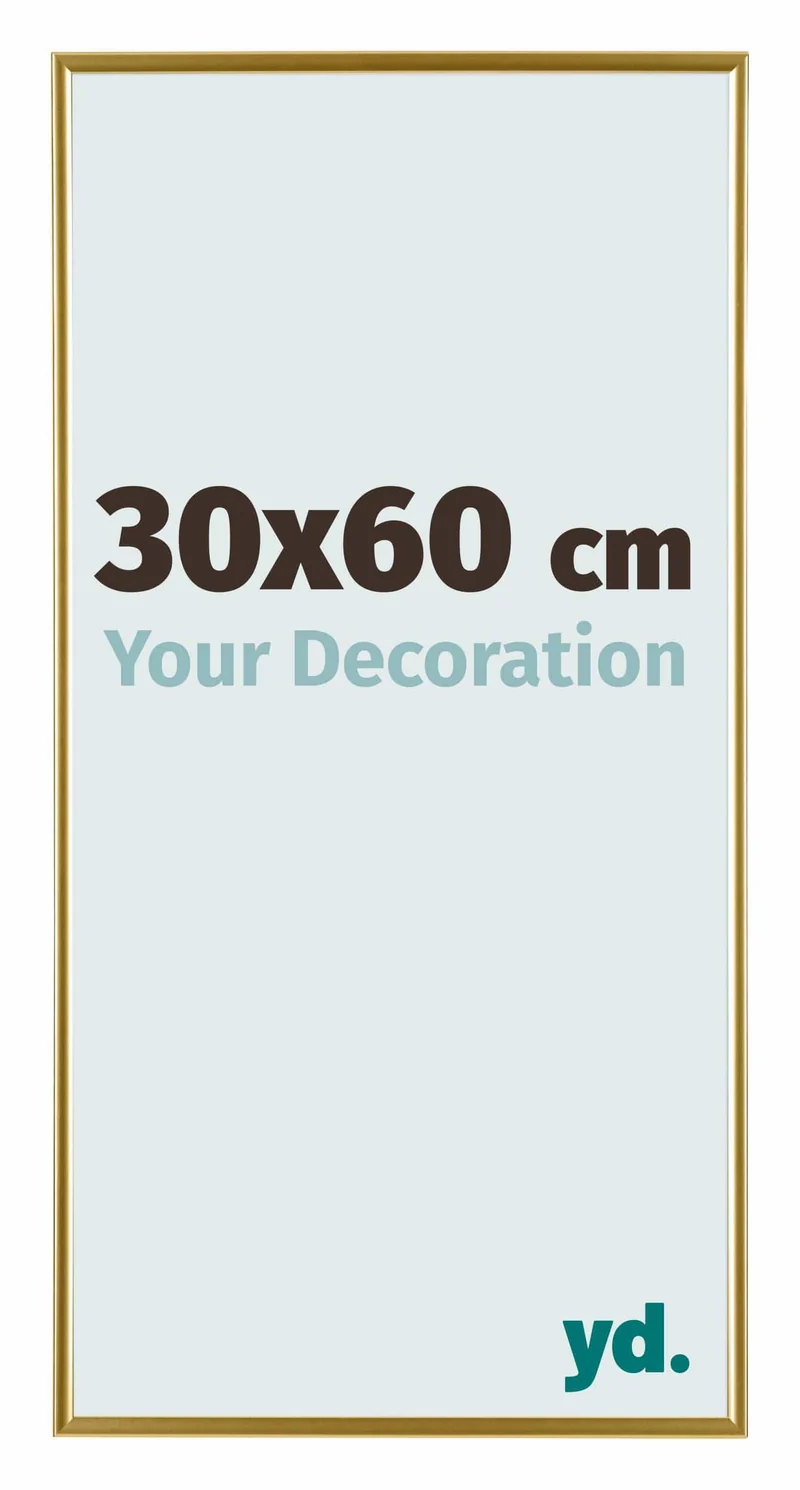 Bilderrahmen 30x60 cm - Gold - Kunststoff - Evry