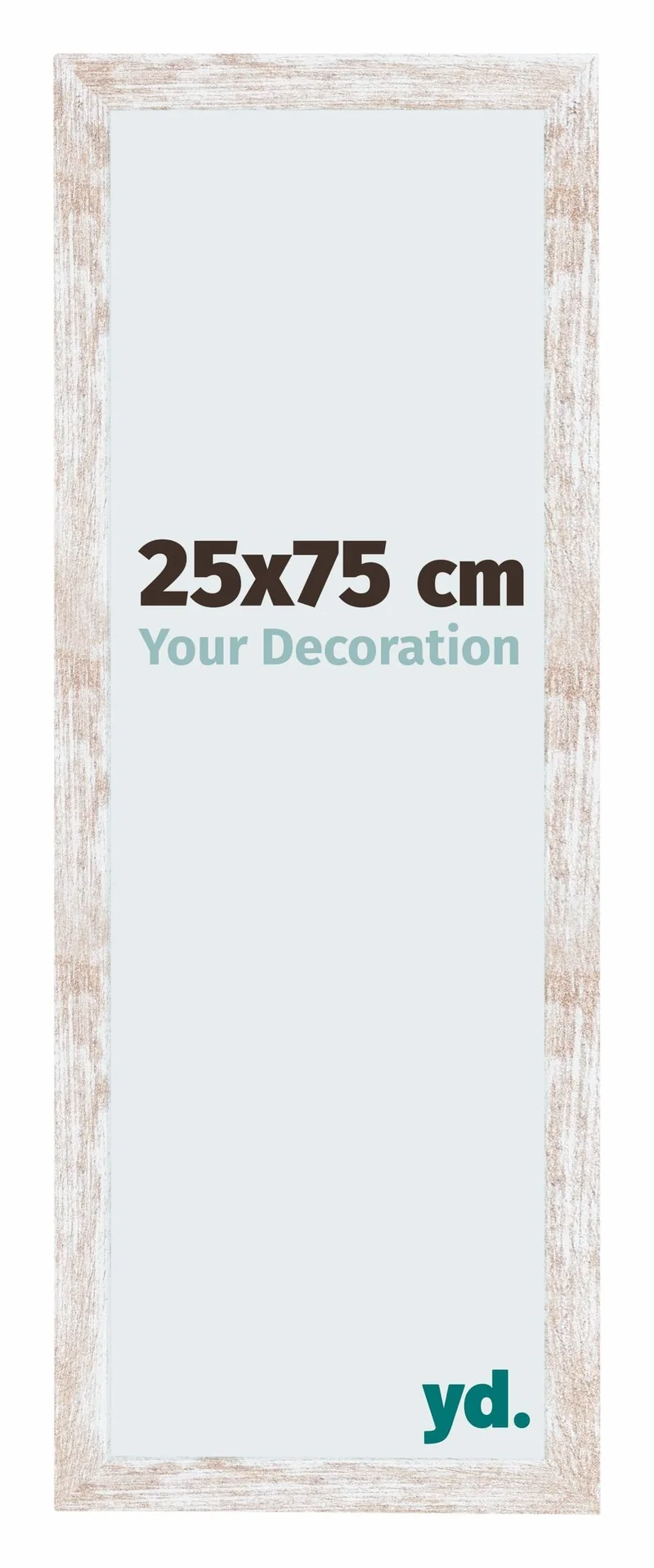 Bilderrahmen 25x75 cm - White Wash - MDF - Catania
