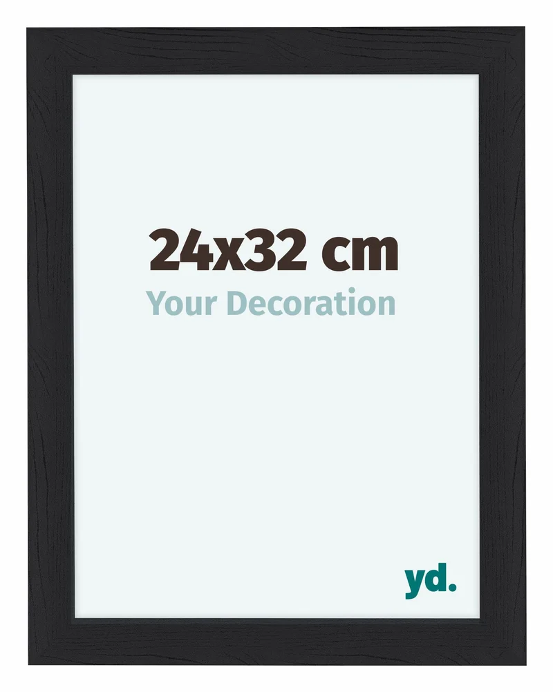 Bilderrahmen 24x32 cm - Schwarz Gemasert - MDF - Como