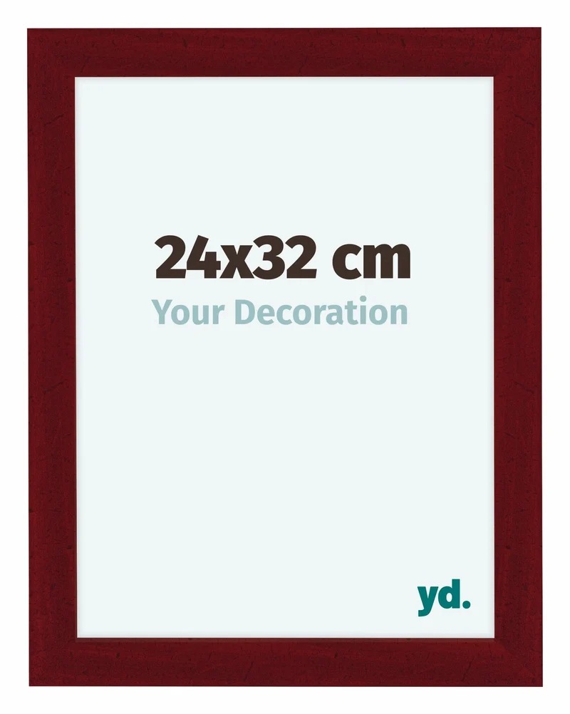 Bilderrahmen 24x32 cm - Weinrot Gewischt - MDF - Como