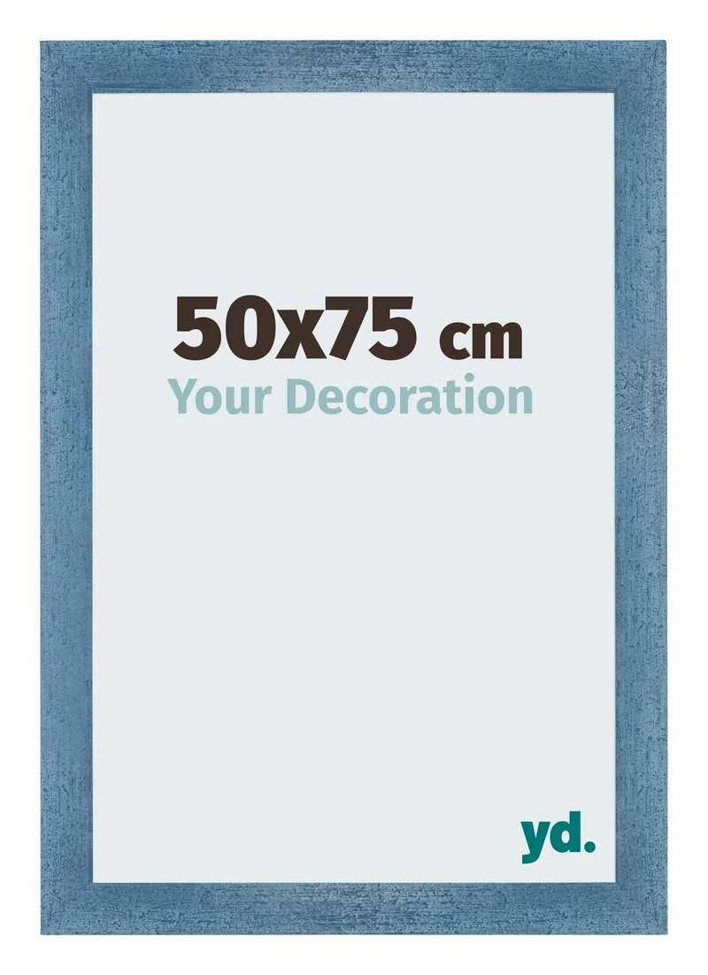 Bilderrahmen 50x75 cm - Hellblau Gewischt - MDF - Mura