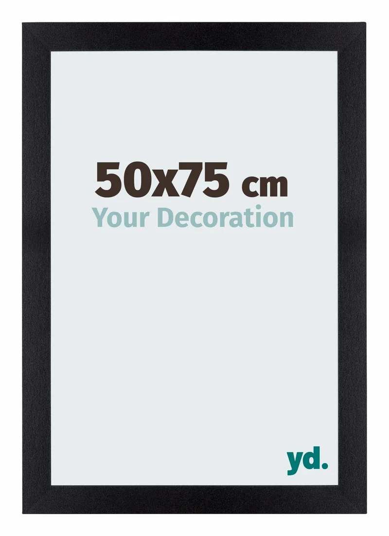 Bilderrahmen 50x75 cm - Schwarz Matt - MDF - Mura