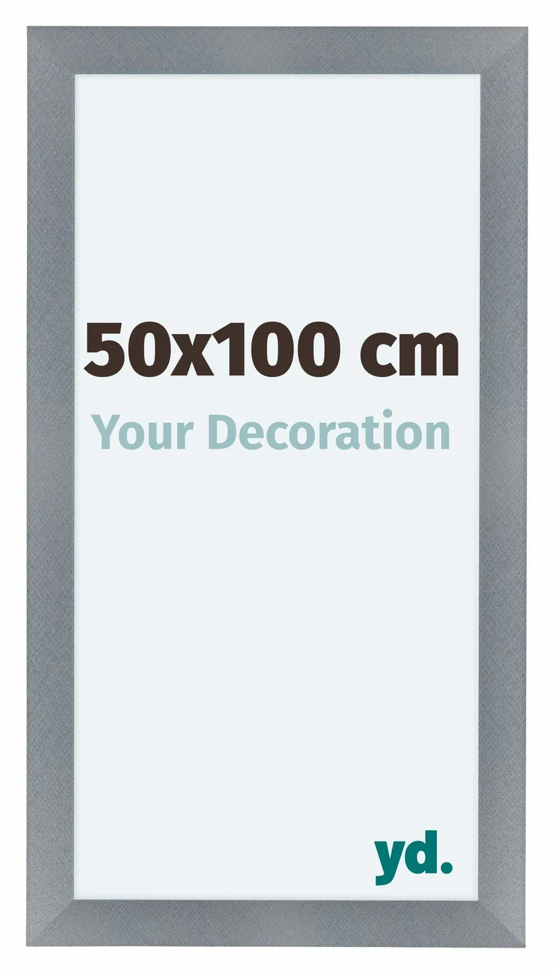 Bilderrahmen 50x100 cm - Aluminium - Gebürstet - MDF - Como