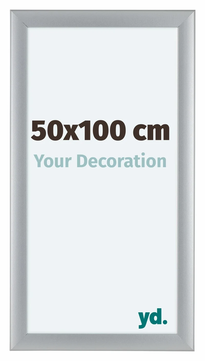 Bilderrahmen 50x100 cm - Silber Matt - MDF - Como