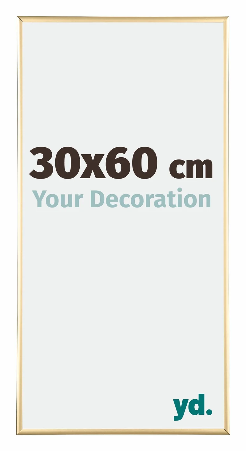 Bilderrahmen 30x60 cm - Gold - Aluminium - Kent