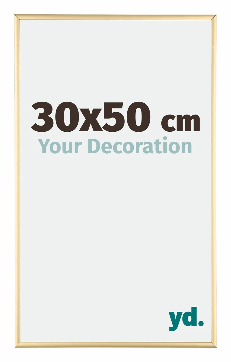 Bilderrahmen 30x50 cm - Gold - Aluminium - Kent
