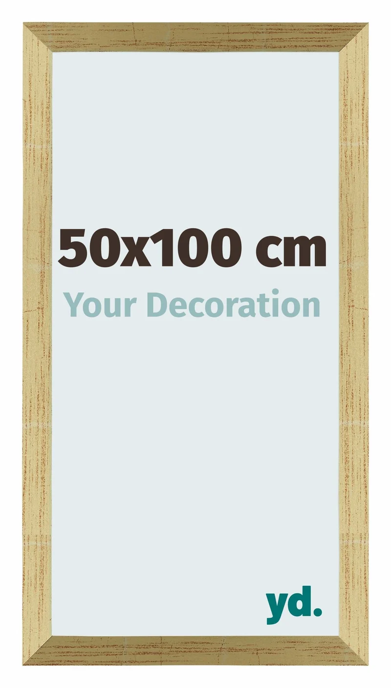 Bilderrahmen 50x100 cm - Goldglanz - MDF - Mura