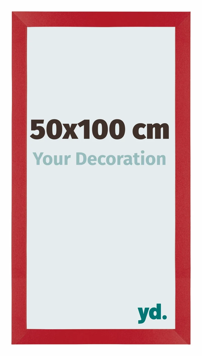 Bilderrahmen 50x100 cm - Rot - MDF - Mura