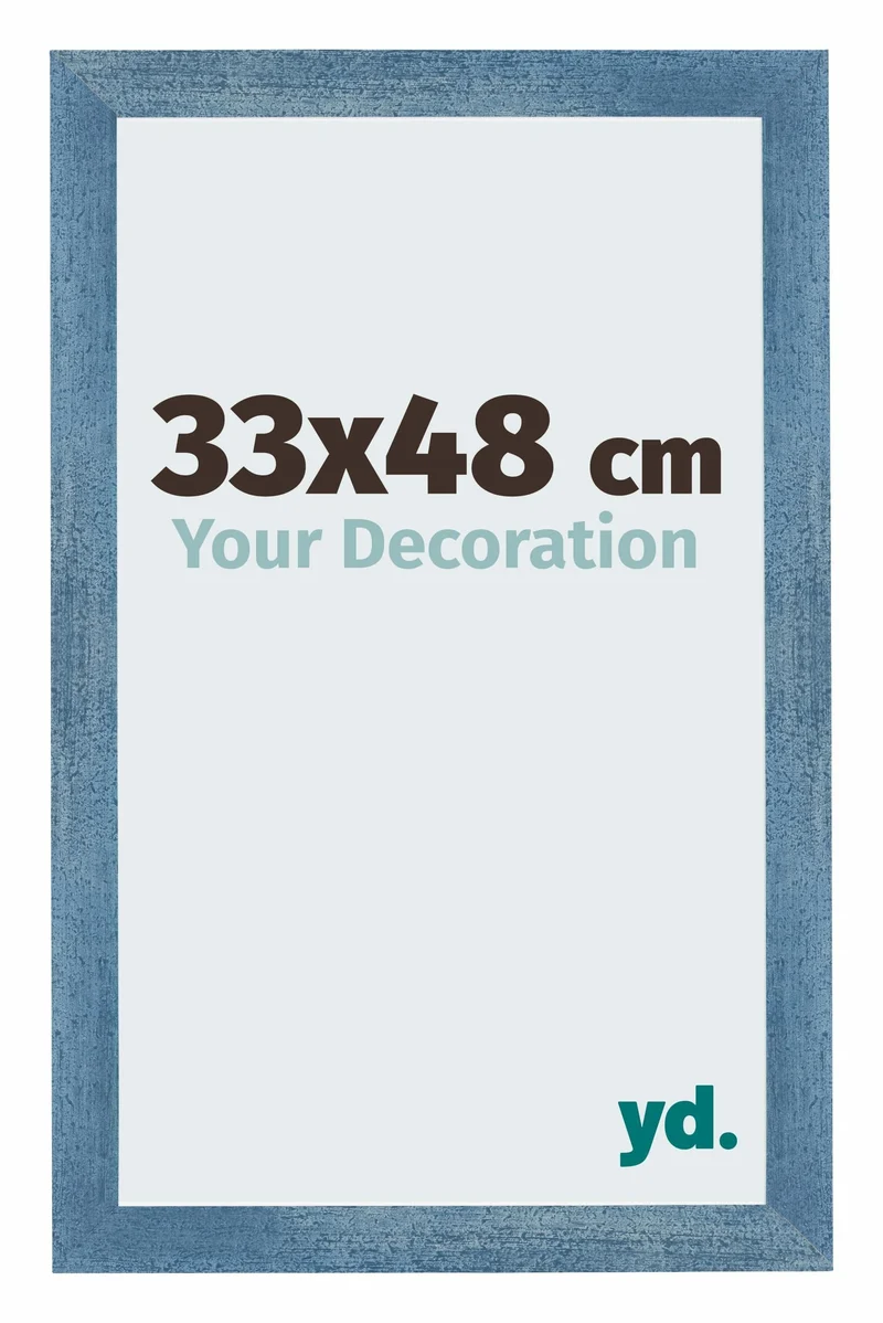 Bilderrahmen 33x48 cm - Hellblau Gewischt - MDF - Mura