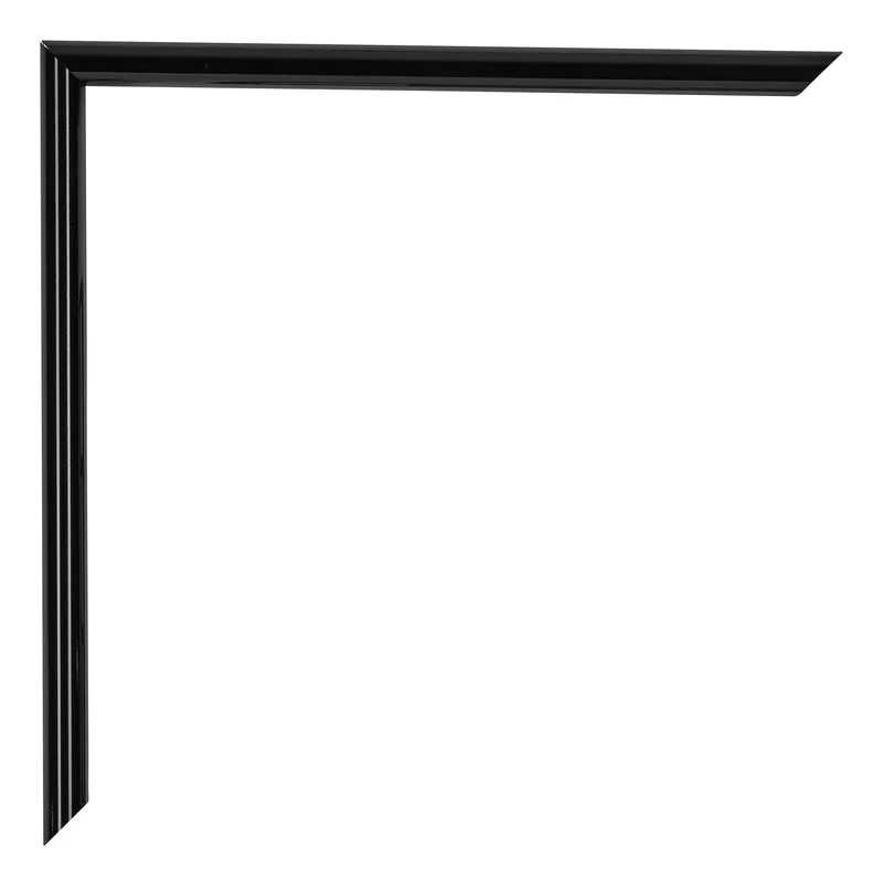Bilderrahmen 32x45 cm - Schwarz Hochglanz - Kunststoff - Annecy