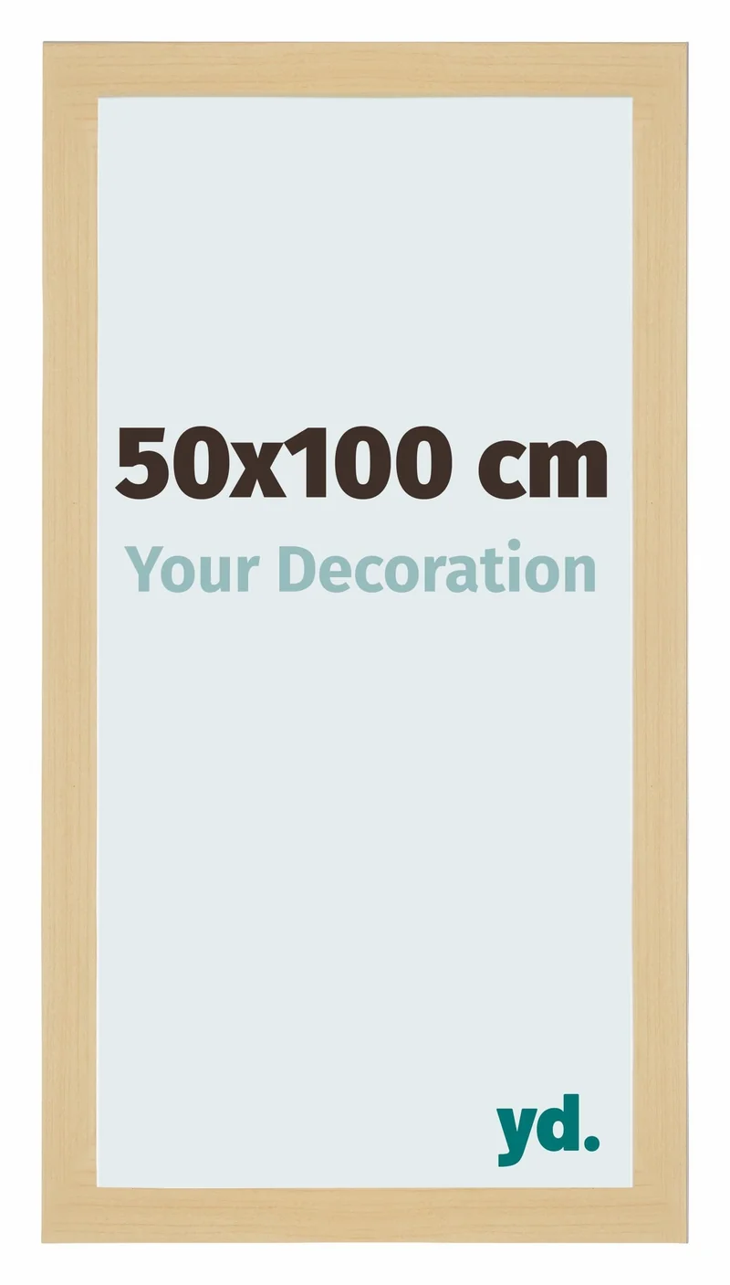 Bilderrahmen 50x100 cm - Ahorn Dekor - MDF - Mura