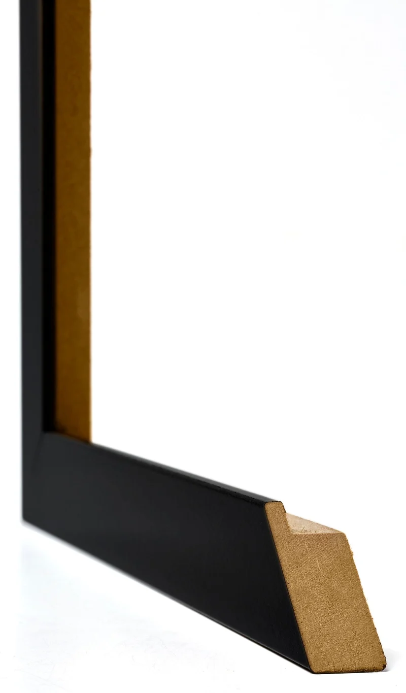 Bilderrahmen 40x80 cm - Schwarz Hochglanz - MDF - Mura