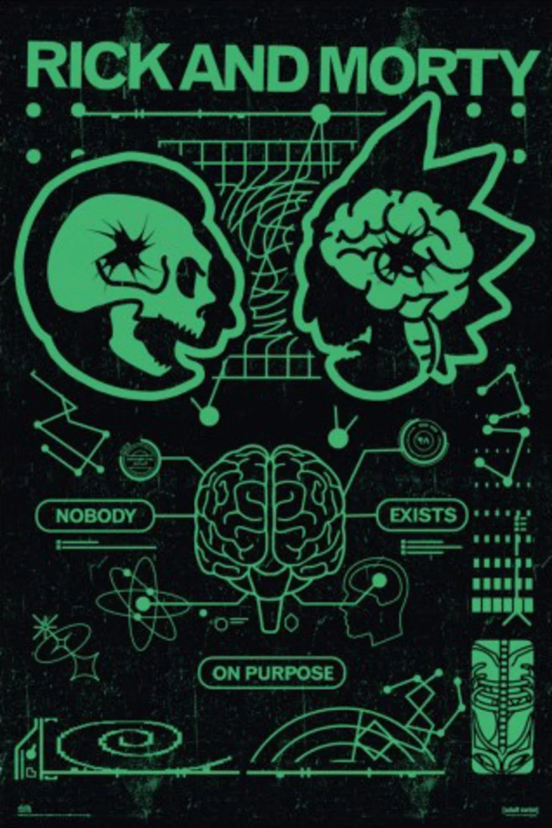 Poster Rick and Morty - Nobody Exist on Purpose 61x91,5cm
