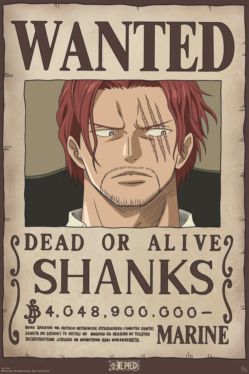 Poster One Piece - Wanted Shanks 61x91,5cm
