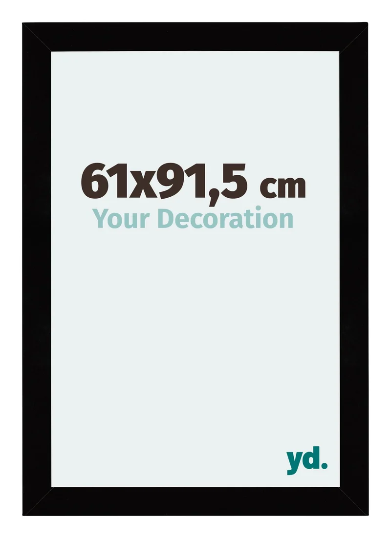 Bilderrahmen 61x91,5 cm - Schwarz Hochglanz - MDF - Mura