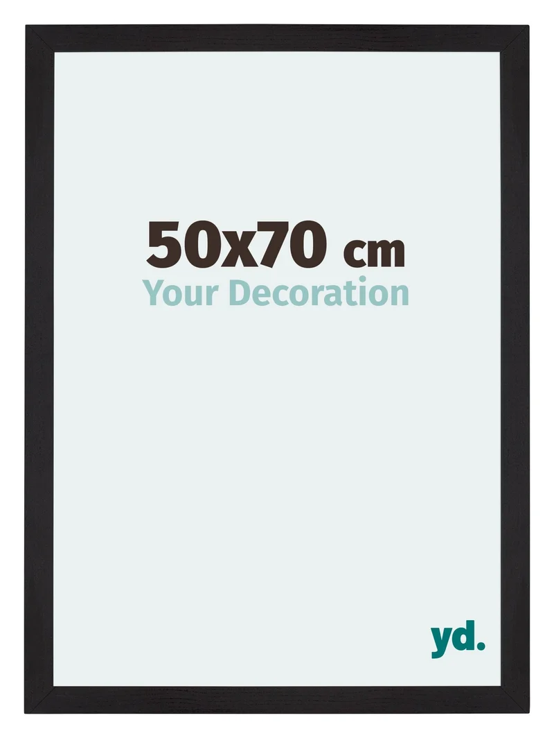 Bilderrahmen 50x70 cm - Schwarz Gemasert - MDF - Mura