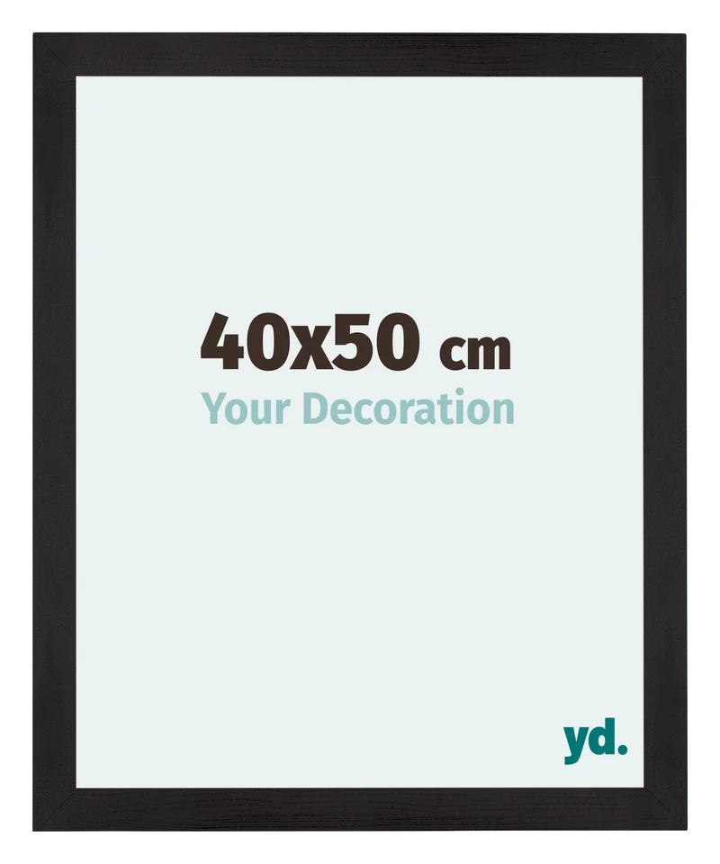 Bilderrahmen 40x50 cm - Schwarz Gemasert - MDF - Mura