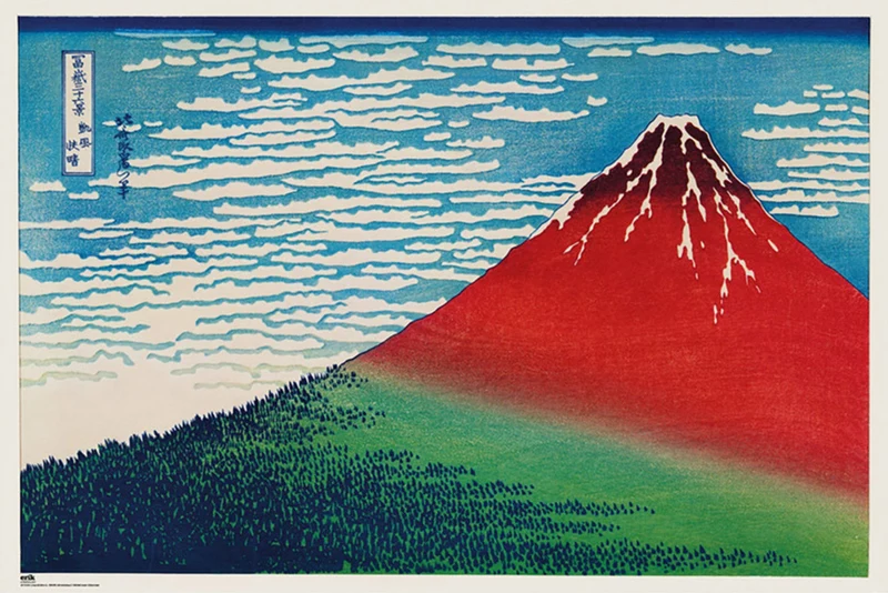Poster Katsushika Hokusai -s Fine Wind Clear Morning 91,5x61cm
